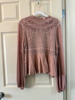 💗Free People Rose Blush Boho To Size Medium 💗